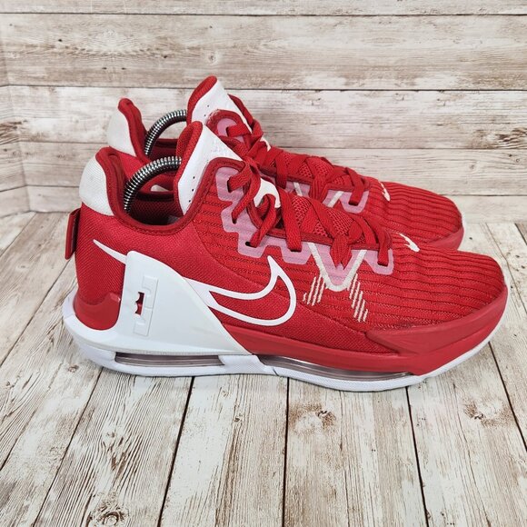 NIKE Lebron Witness 6 TB Mens 8.5 Red White Basketball Shoes Sneakers DO9843-600 main image 8